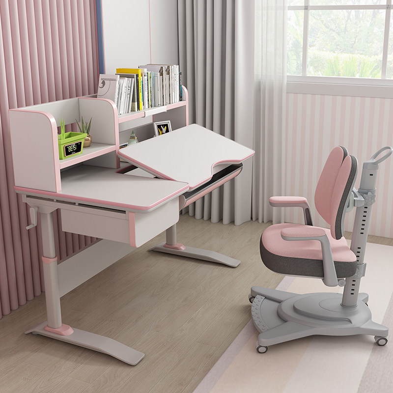 Children's boys and girls modern minimalist writing desk primary and secondary school can lift multi-functional study desk and chair combination