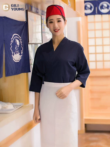 Японская стиль шеф -повара Инсталляция японская ресторанная одежда ресторан ресторан официант рабочая одежда для суши ресторан и обслуживание