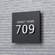 Acrylic door plate number plate Home creative personality Custom room Number of doors Number of doors Number of hotel Hotels Hotels high-end light and luxurious Hostel Set for family entry door rental Number of rooms