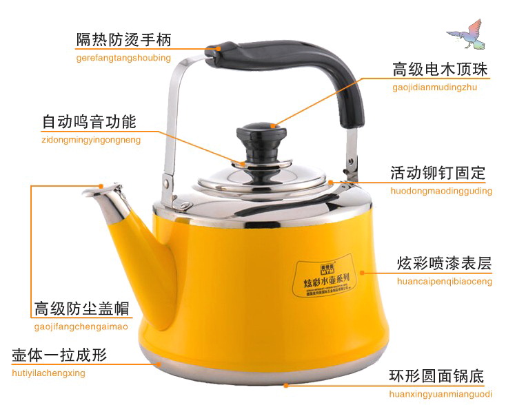 Hot pot shop with soup pot 304 stainless steel kettle gas chirp plus thick base electromagnetic oven color kettle commercial