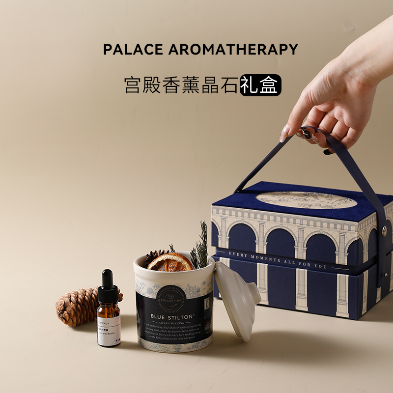 レトロアロマテラピークリスタルストーンギフトボックスホーム屋内フレグランスエッセンシャルオイルディフューザーストーンオーナメント中国のバレンタインデー誕生日ギフト