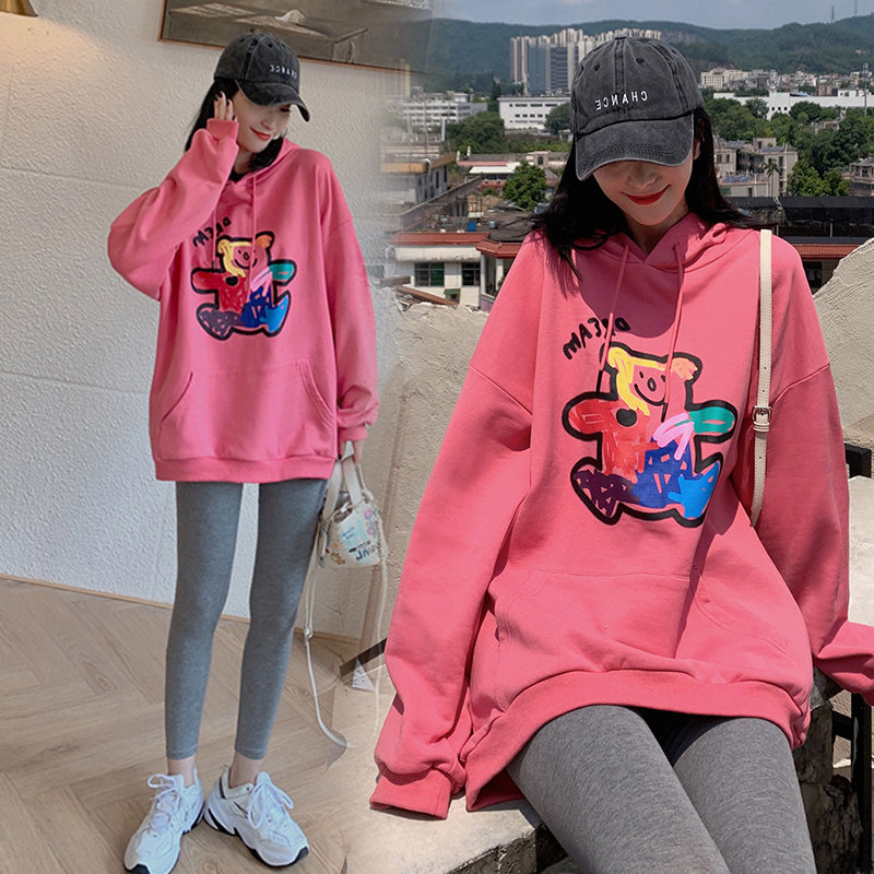 Pregnant women Autumn Fashion out of fashion Tidal Moms Net Red Pregnant Women Suit Autumn winter loose casual thick cotton Two sets of women