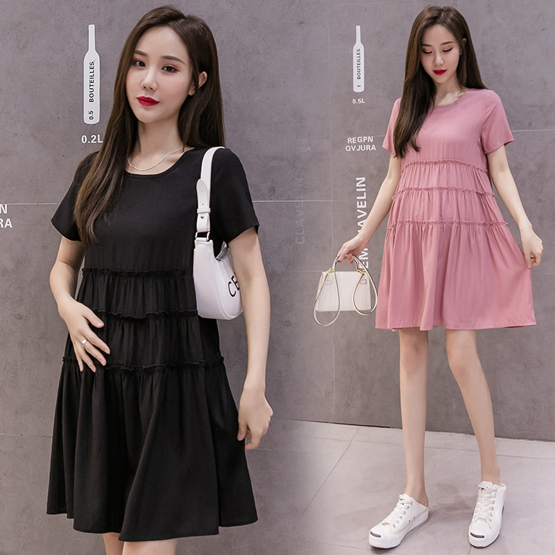 Pregnant women's dress with summer clothing online red fashion Chauma going out for foreign pie dresses Two sets of small subthin women