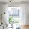 Living room screen curtain Translucent impermeable screen curtain white Nordic simple semi-shading white sand window Bay window Household balcony