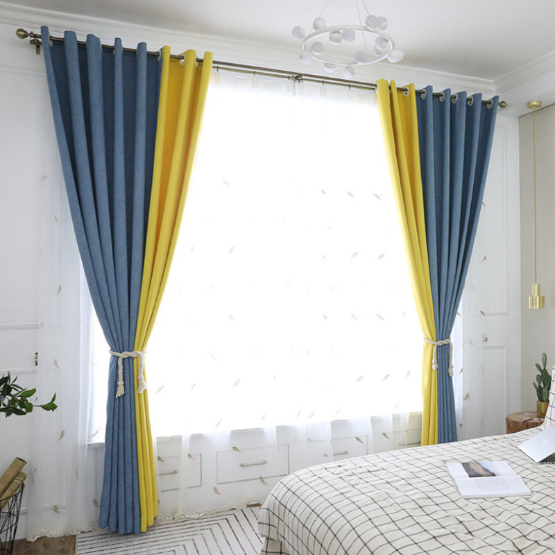 Chenille curtain cloth warm color matching high shading bedroom thickened windshield windshield windproof cold insulation winter