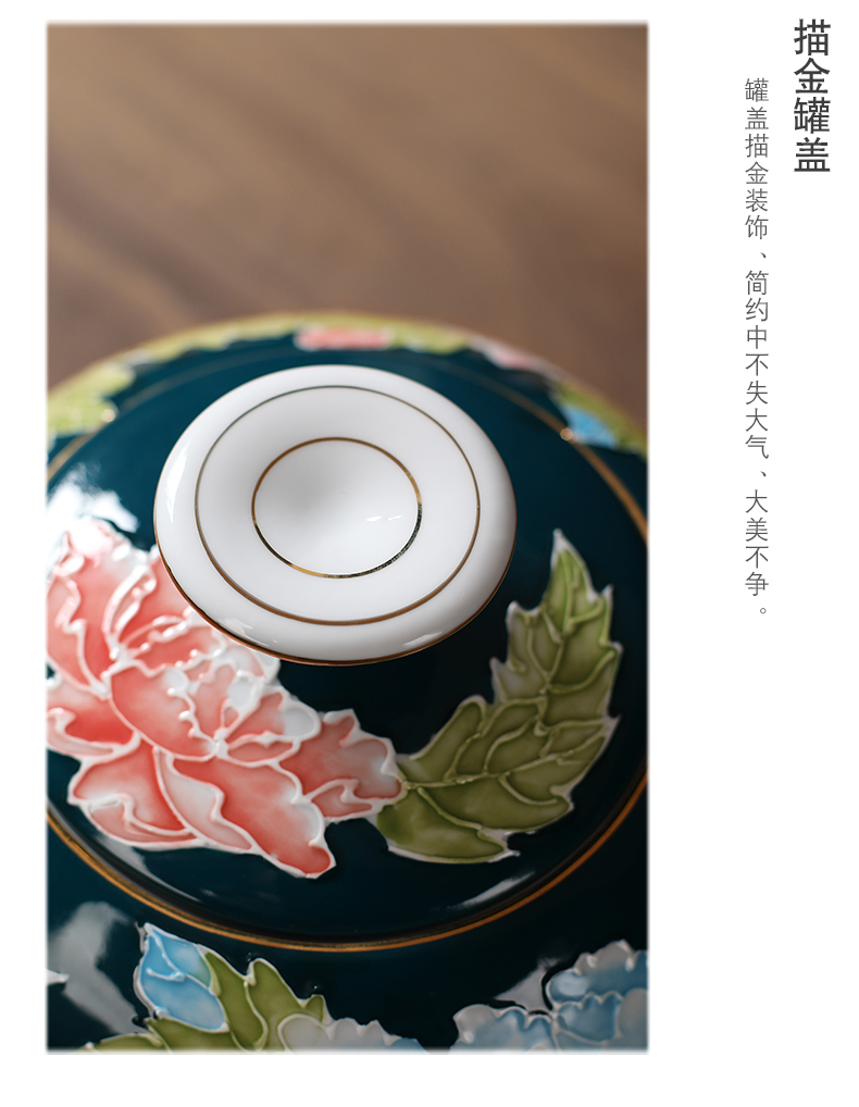 Hand - made spent fuels the caddy fixings ceramic seal cylinder storage tank puer tea pot tea household size 2 jins