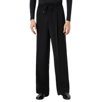 NY Nayi new mens black modern dance pants Latin dance pants national standard dance pants ballroom dance pants performance pants
