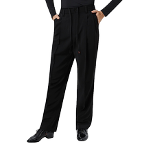 NY Nayi new mens black modern dance pants Latin dance pants national standard dance pants ballroom dance pants performance pants