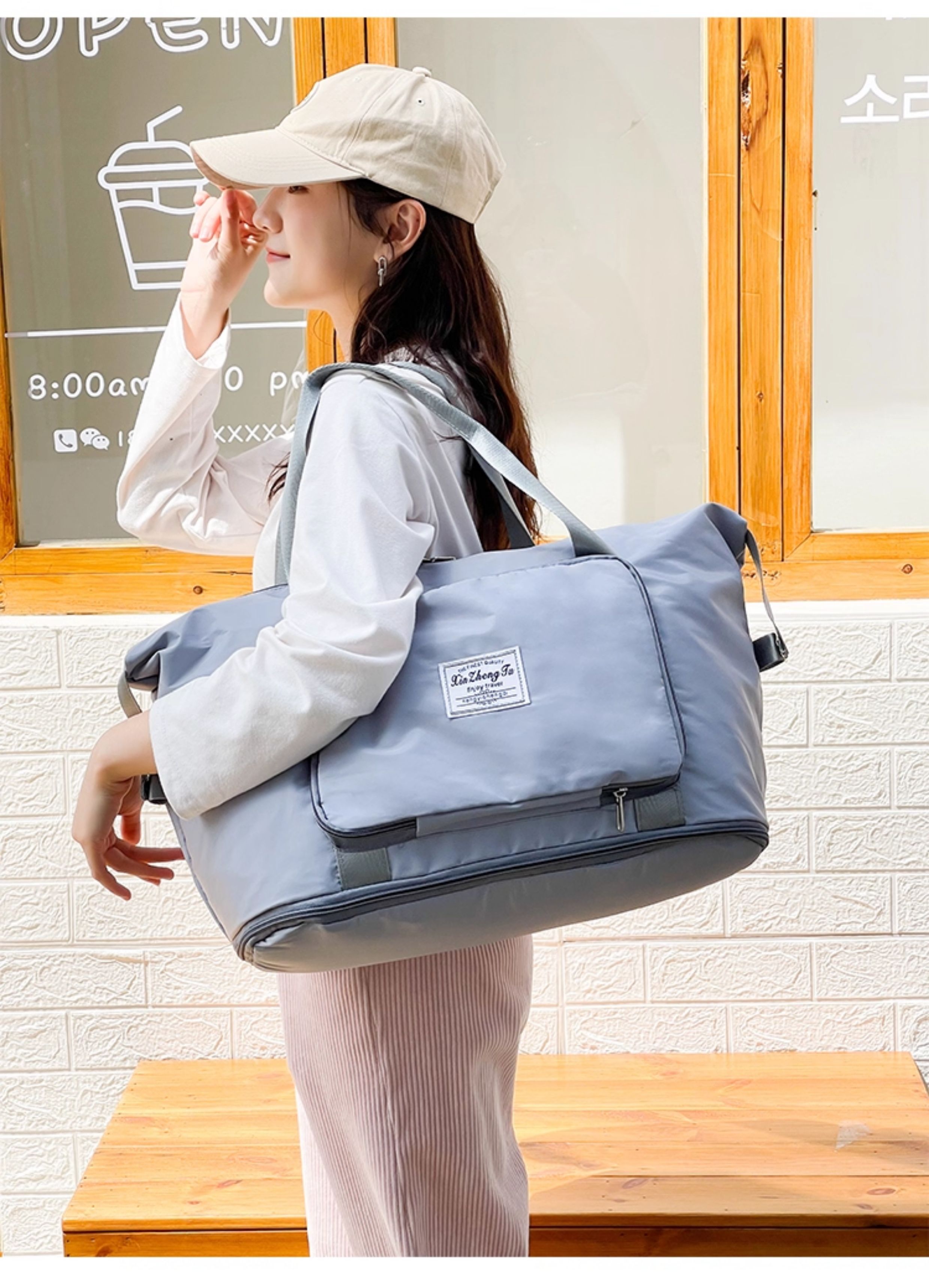 Maternity Special for Maternity Cosmetics Bag Large Capacity Lightweight Short Distance Folding Travel Bag Satchel Luggage Bag for Children — 22