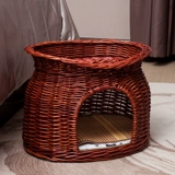 EDX Cat West Rattan Summer House маленький инсу ди -бомей двойной сеть сетка красная собака гнездо гнездо пети