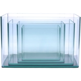 edx Горячая стеклянная рыбака Прямоугольный настольный аквариум маленький и средний малый изогнутый резервуар Золотая рыба Танка Тропик Тропический