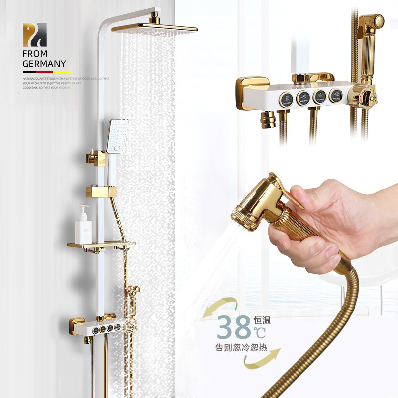 Rock Walrus Water Sprinkle Shower Kit Bathroom Nozzle Faucet Platinum Shower home with Sprinkler Multifunction Palace Wind