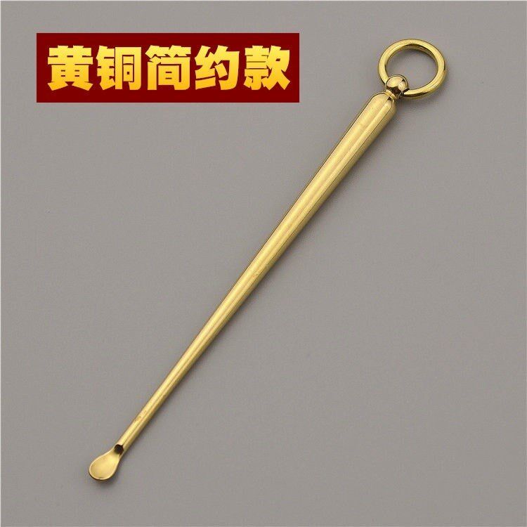 The ear scoop is good to carry portable female pottery scratching the ear spoon, the ear spoon, the ear spoon, the old-fashioned single multi-function