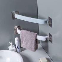 Perforated wool towels toilet towel bar slippers rack suction cup-type bath towel rack toilet bathroom towel rack