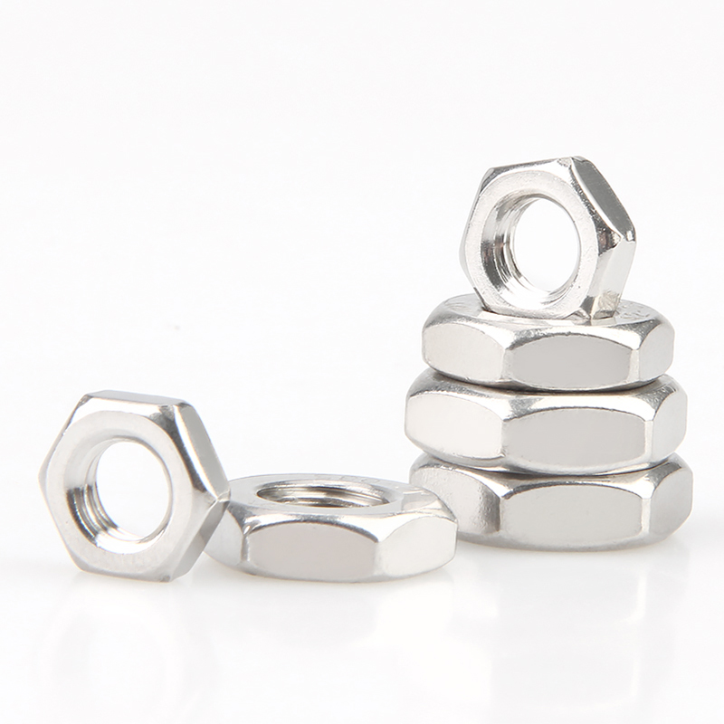 304 stainless steel thin nut small buckle flat ultra-thin nut M8M10M12M14M16M18M20*0 75x1-1 5