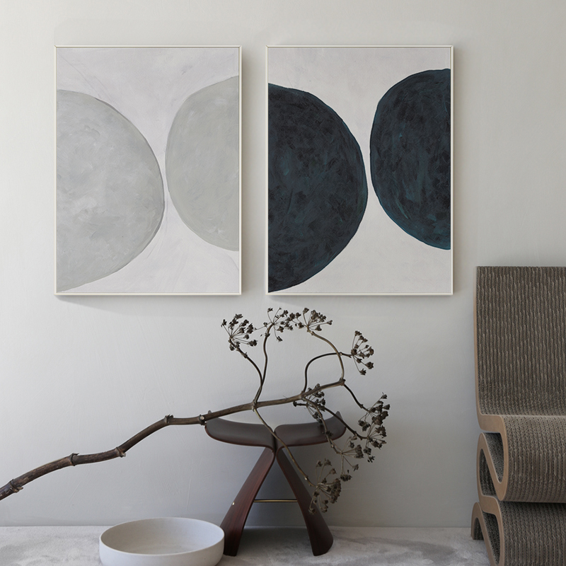 Jellypaint Original Hand Painting ) Nordic Sense of Luxury Pure Hand Painting Abstract Decorative Hand Painting Duplex