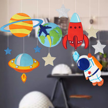 Space technology astronaut non-woven double-sided pendant for childrens activities handmade material interior decoration pendant