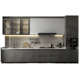 Пайпиано кабинета индивидуальная современная минималистская общая реконструкция кухни в качестве кварцевого камня столешница