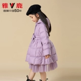 Зимний детский пуховик, наряд маленькой принцессы, средней длины, увеличенная толщина, подходит для подростков