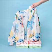 Yalu Childrens Sunscreen Clothes Summer Thin Boys and Girls Baby Sunscreen Clothing UV-proof Clothes