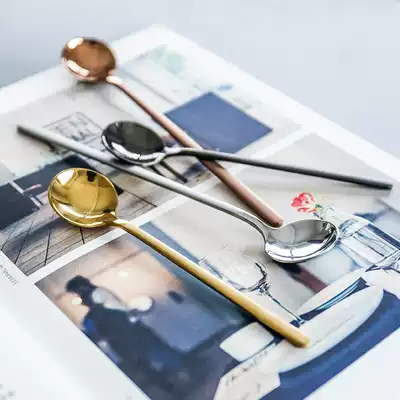 tinyhome 304 stainless steel long handle mixing spoon small spoon coffee spoon creative ice spoon dessert honey spoon