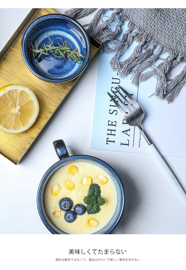 Tinyhome Europe type up ceramic tableware baking pan cheese baked FanPan rainbow such as bowl chopsticks to offer them deep bowl of soup plate