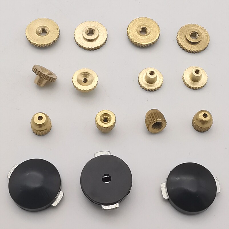 Copper nut golden badge collar badge accessories medal screw thread buckle brooch rotary chest back buckle