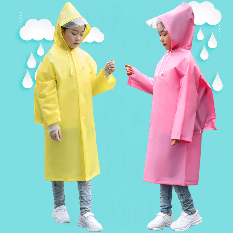 School children's raincoat Long full body anti-storm rain belt school bag Large children's poncho Large male and female children waterproof
