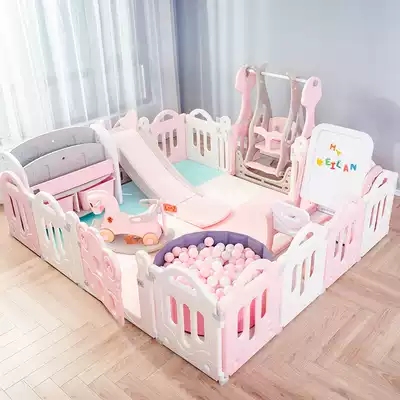 Single baby game fence home indoor children's amusement park slide baby safety climbing mat toy