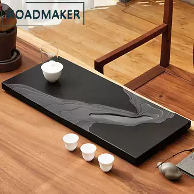 Rod Mico natural whole piece of black gold stone tea tray Japanese home simple creative marble tea table Tea Sea