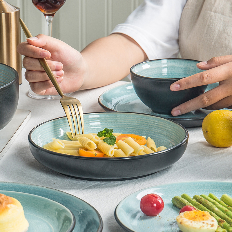 Gaochun ceramics bowl of household contracted with 4.5 inch thick to use salad bowl of soup bowl dish dish combination tableware
