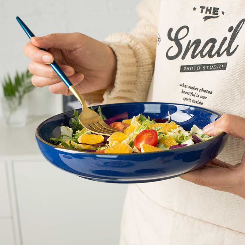 Use of household Korean small and pure and fresh and contracted creative jobs salad Bowl of soup Bowl dish special microwave ceramic tableware