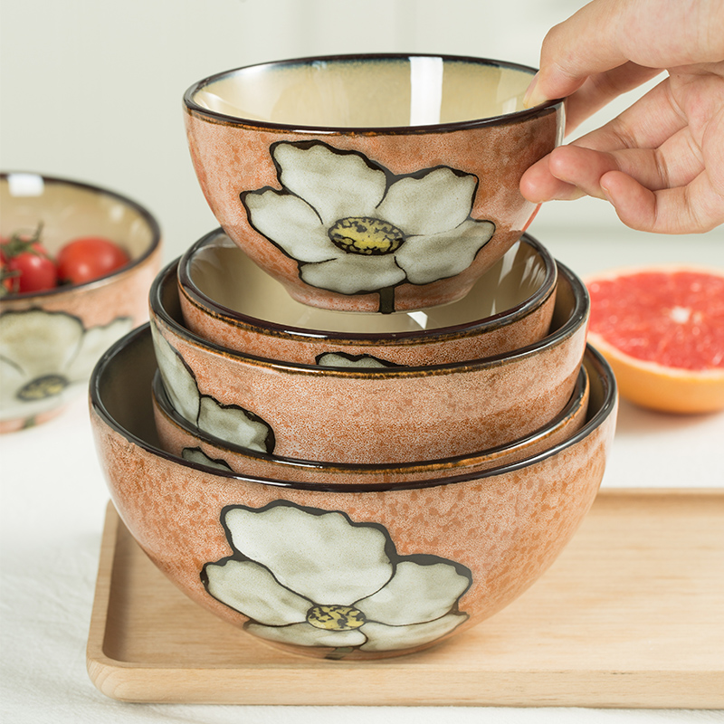 Rice Bowls Home Small Bowl Large Bowl Large Bowl Soup Bowl Foam Noodle Bowl Thickened heat-resistant Noodle Bowl Sweet bowl pan Bowl Chopsticks Cutlery Combination