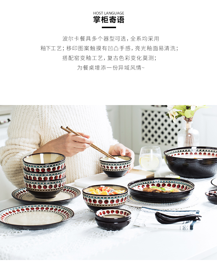 Dishes suit Japanese household contracted restoring ancient ways more creative jobs rainbow such as bowl bowl Dishes composite ceramic tableware
