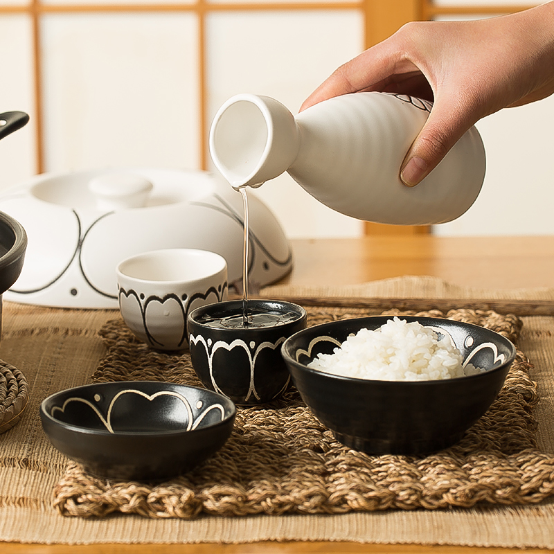 Japanese dishes suit household retro 4 creative move to use soup bowl dish oven special ceramic tableware