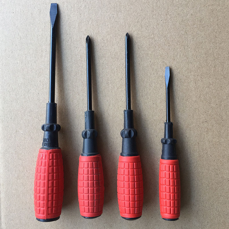 Screwdriver Factory Direct Sale Grenade Screwdriver High Quality Corn Handle Word Cross with Magnetic Screwdriver Changed Cone