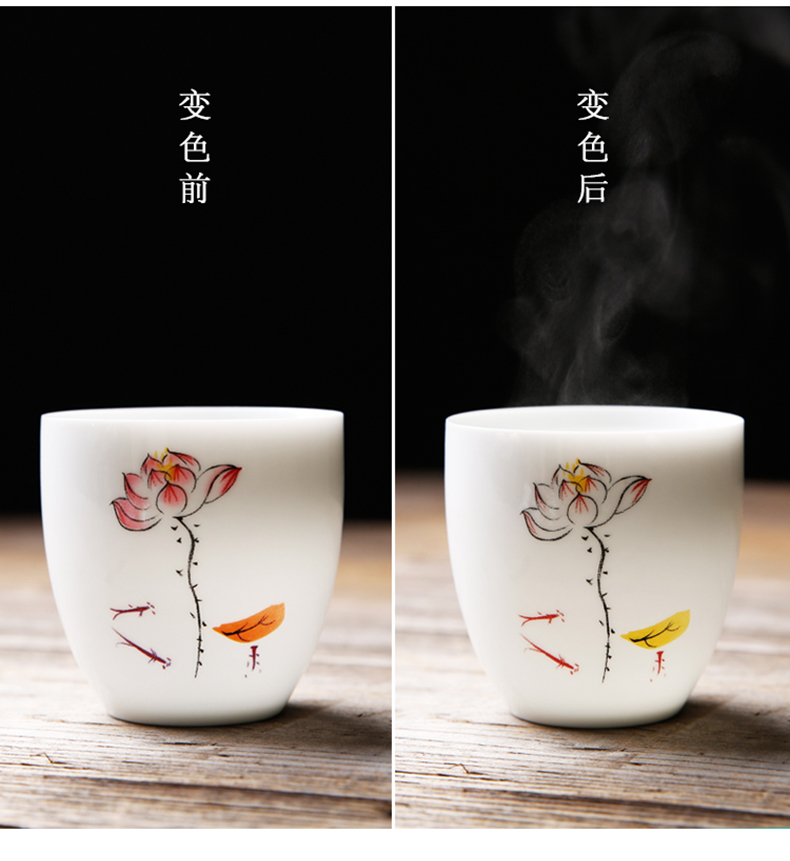 Hand made sample tea cup large white porcelain tea cups creative puer tea cup personal cup ceramic masters cup small tea cups