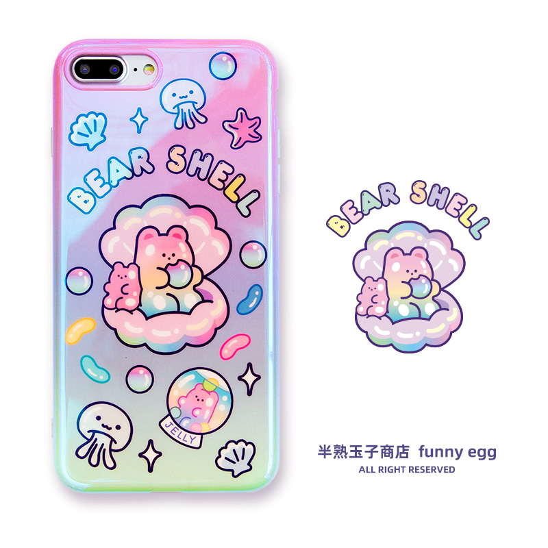 Half-cooked jade original shell gummy bear suitable for Huawei p40 p30 nova5 p40 mate20 Blu-ray