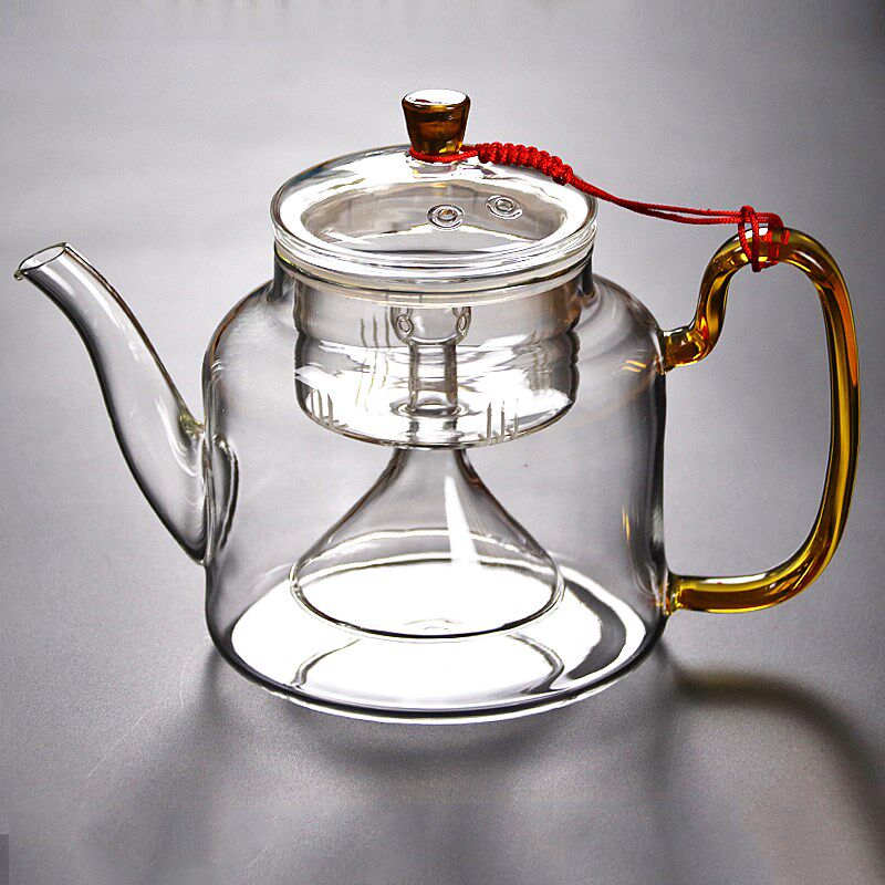 Household heat-resistant glass steamer teapot black tea cooker cooking two-use teapot electric pot pot