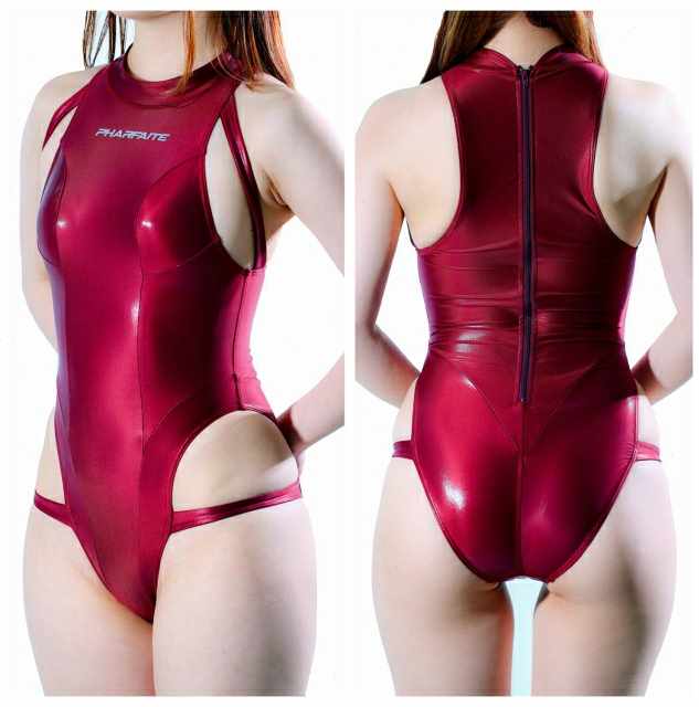 New Japan Direct Mail PHARFAITE Triangle One-Piece Swimsuit Women's High Fork Swimsuit SGS Material Competitive Swimming