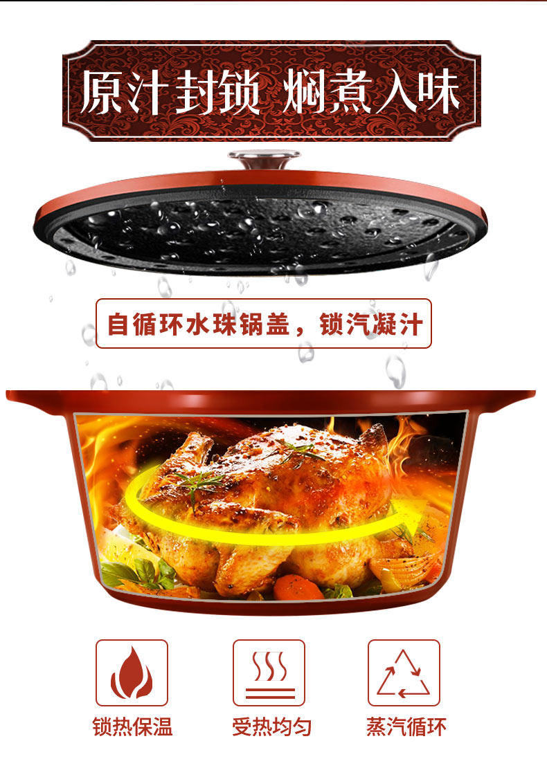 德国进口 韦诺森 Velosan 超高颜值 珐琅铸铁锅 24cm 图4