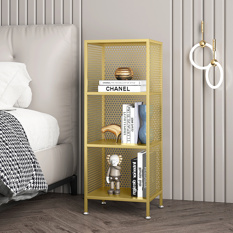 Storage rack Simple living room bookshelf Floor-to-ceiling multi-layer storage shelf Bedroom decoration display rack Corner storage corner