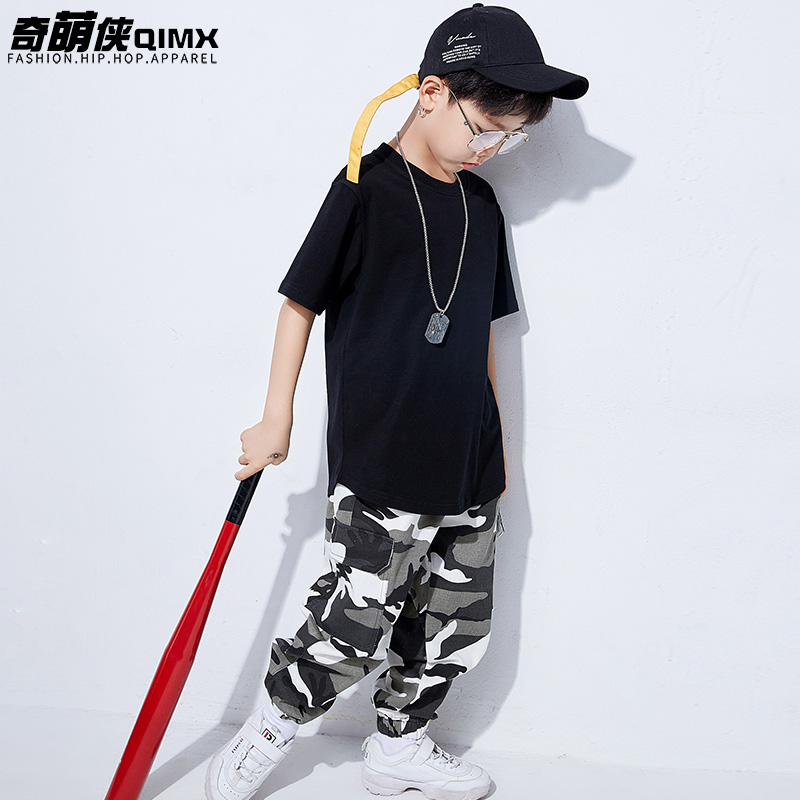 Trẻ em Jazz dance Hiện Suit Cô gái Hip-Hop Hip-Hop Thực hành ăn mặc Fall Long Long Jazz dance Suit mới.