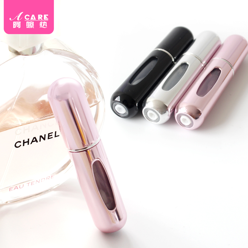 Acare perfume bottle portable spray bottle bottom filling press mini spray bottle fine mist glass empty bottle
