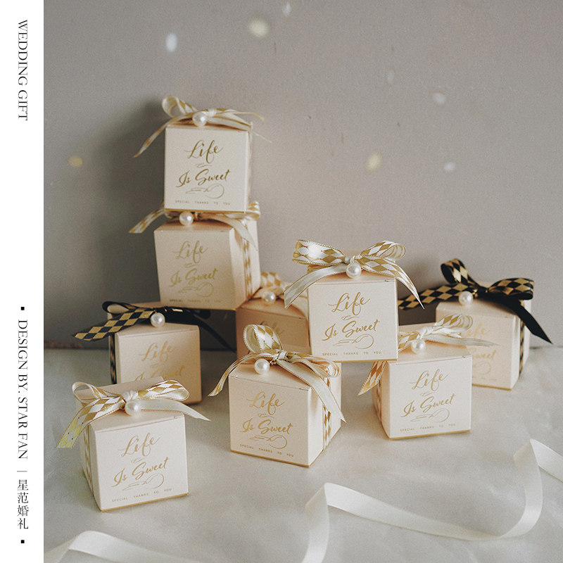 Wedding candy box ins Wind portable candy bag candy box wedding high-grade creative Wholesale Candy Gift Box empty box