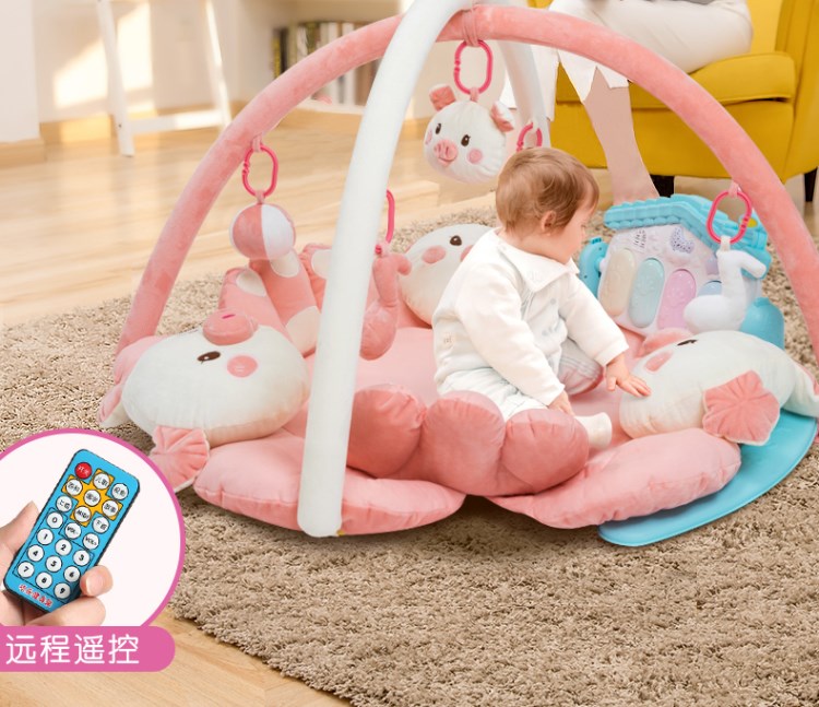 Đồ chơi trẻ em đạp đàn piano tập thể dục quà tặng trẻ sơ sinh cung cấp đồ chơi nhạc bông sáu tháng 12 - Bé bò / Học cách đi bộ / Thể dục đồ chơi cho bé gái