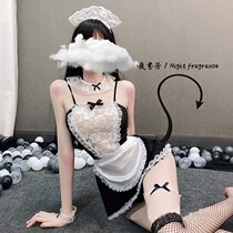 Master light a little night Line silk stockings Easy to insert selfie Harness Socks Rabbit Hair Sexy Transparent Uniform Lace