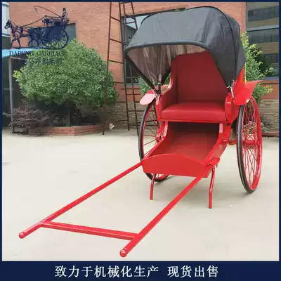 Wedding rickshaw China red rickshaw celebration pull old Shanghai rickshaw solid electric rickshaw
