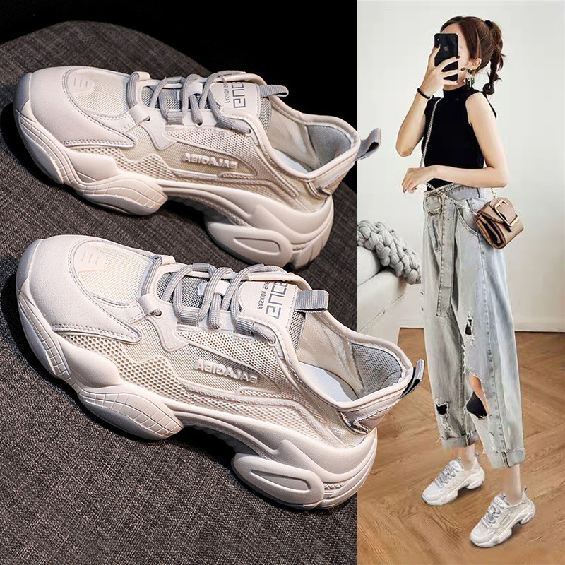 Old Daddy Shoes Women 2022 New Summer Summer Summer Cash Shoes Breathable Mesh Face Little White Sports Casual Shoes Women's Shoes Women Shoes
