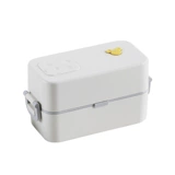 Японская стиль двойная ланч -коробка банка может микроволновая печь, отопление специальных офисных работников, коробка для ланча, помада, легкий набор